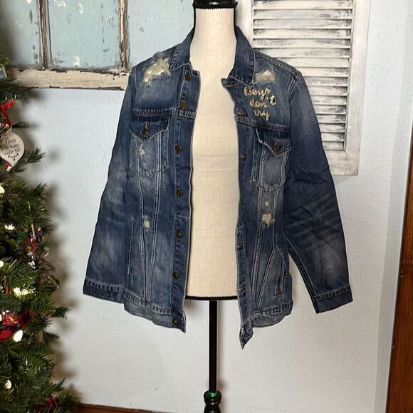 NWT Oversized Jean Jacket by Sandrine Rose Free People Collab - Picture 1 of 13